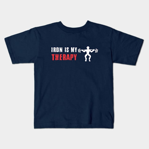 iron is my therapy Kids T-Shirt by CreativeIkbar Prints